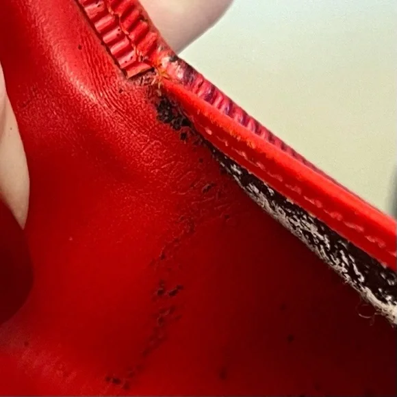 Louis Vuitton Trifold Long Wallet International Red Epi Leather EUC CA0946